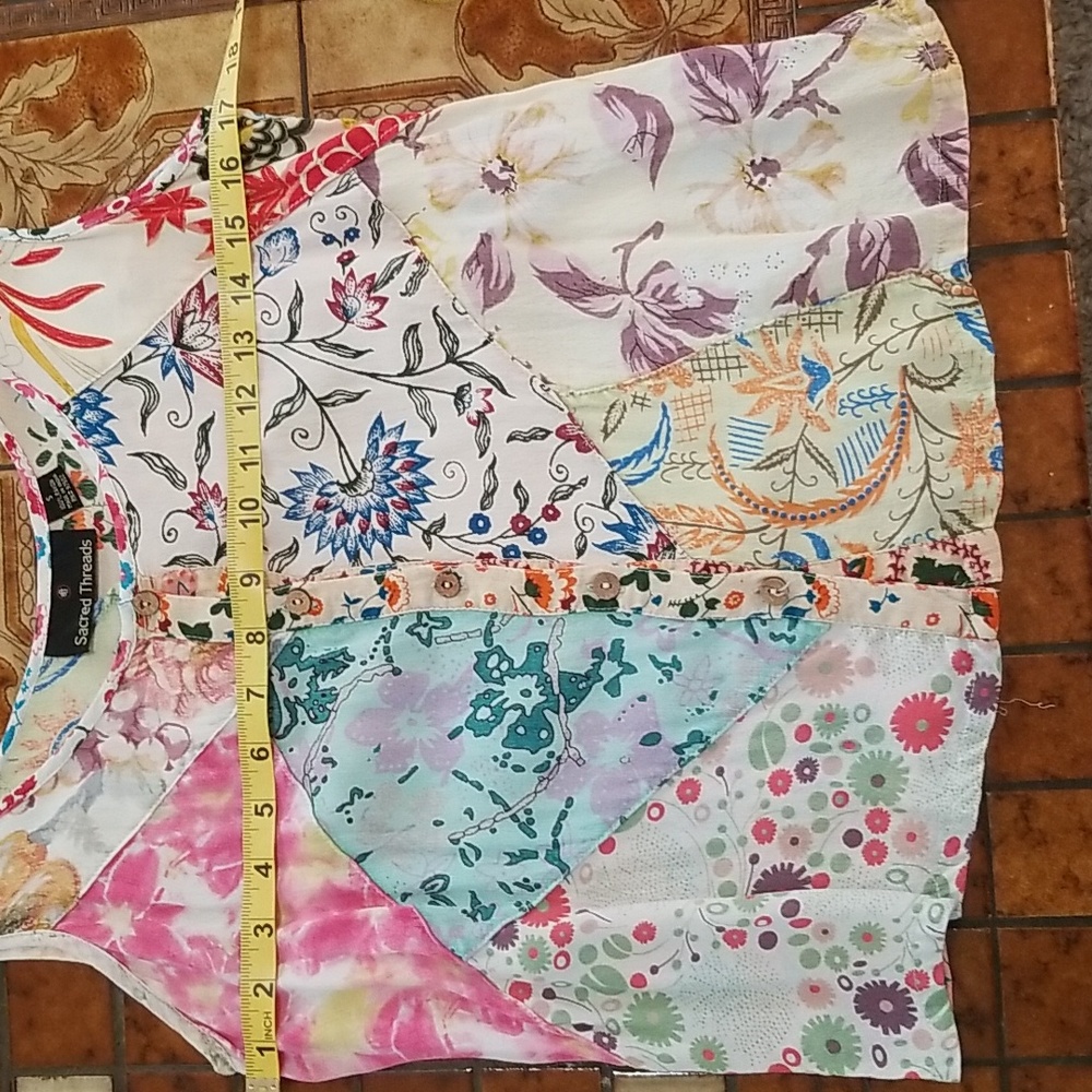 Sacred Threads Patchwork Top - image 6